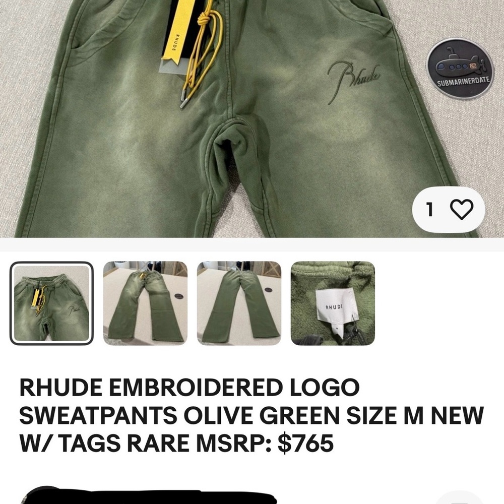 Brand New RHUDE ‘Sundry Elephant’ Sweatpants with Tags! MULTIPLE SIZES - Picture 7 of 8